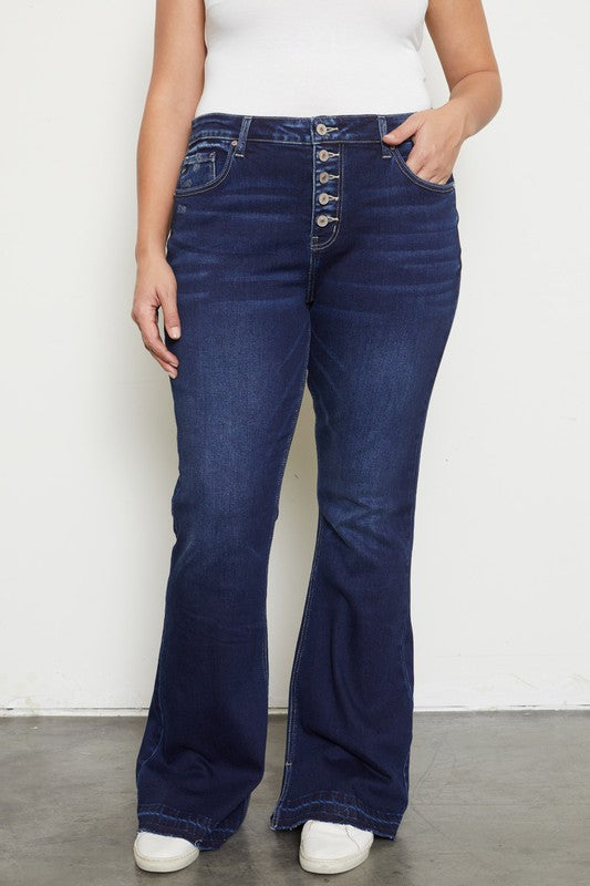 KanCan Plus Size High Waist Flare Jeans