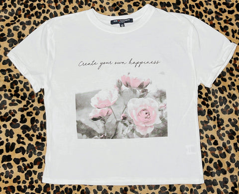 Create Your Own Happiness Cropped Tee