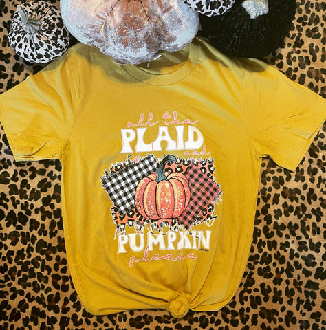 All The Plaid & Pumpkin Please Tee