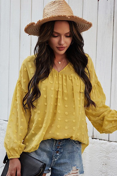 Mustard Long Sleeve Blouse